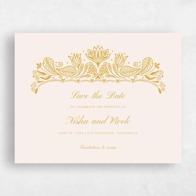 Beige Landscape Wedding Save the Date - Taneja Landscape