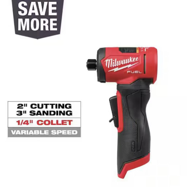 Milwaukee M12 FUEL 12V Lithium-Ion Brushless Cordless 1/4 in. Right Angle Die Grinder (Tool-Only) 3485-20