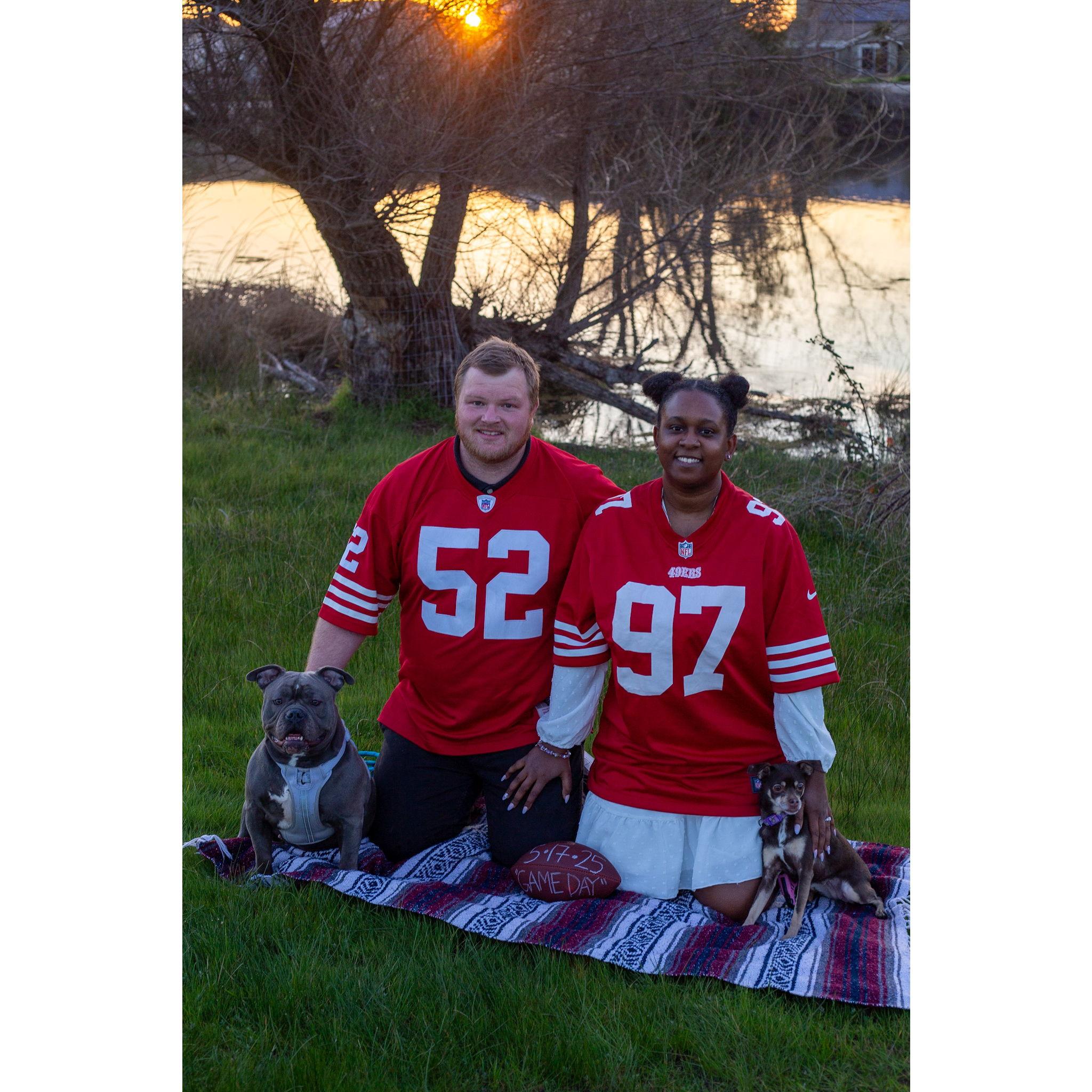 Our little family including our dogs Chloe (left) and Maddie (right)!