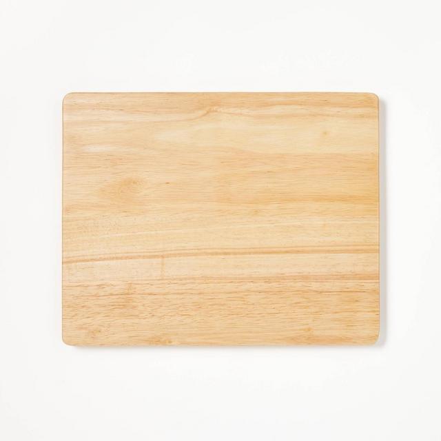12"x15" Nonslip Rubberwood Cutting Board Natural - Figmint™