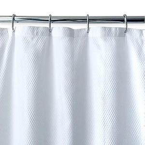 Ella Microfiber Shower Curtain Liner in White