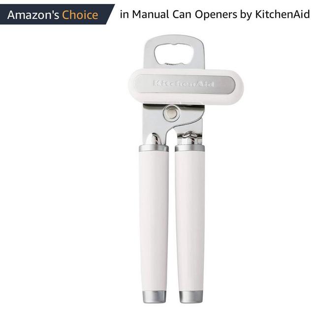 KitchenAid Classic Multifunction Can Opener / Bottle Opener, 8.34-Inch, White