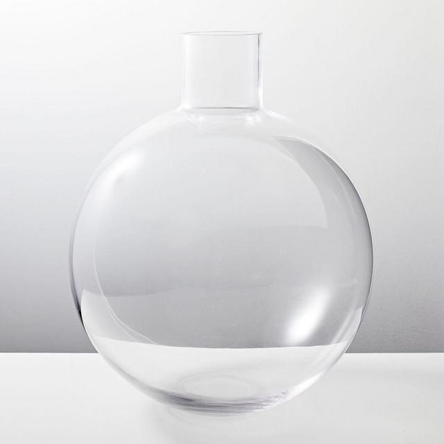 Foundations Vase, Clear, 16.5"h Glass Wide Vase