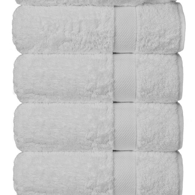 Chakir Turkish Linens Luxury Ultra Soft Bamboo 6-Piece Hand Towel Set - 6-Piece, White