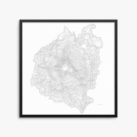 South Sister Topography Art