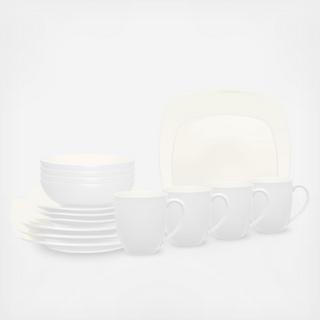 Colorwave Square 16-Piece Dinnerware Set, Service for 4
