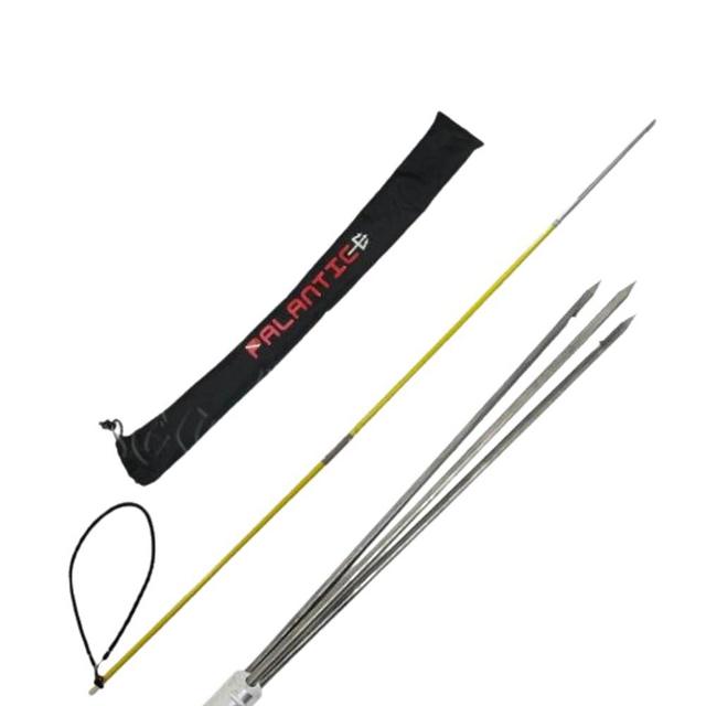 Scuba Choice 5' Travel Spearfishing Pole Spear, Two-Piece Fiberglass with 3-Prong Paralyzer Tip & Stainless-Steel Barb, Black Rubber Sling, Includes Carry Bag for Diving, Fishing, Snorkeling Gear