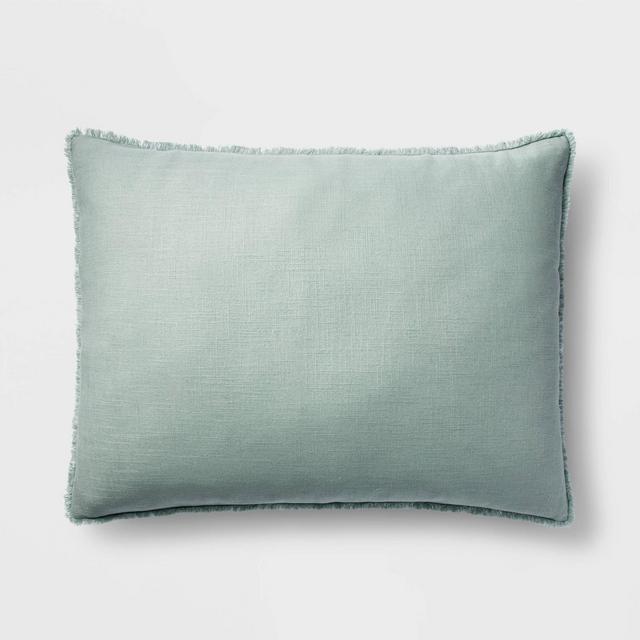 King Euro Heavyweight Linen Blend Throw Pillow Sage Green - Casaluna™