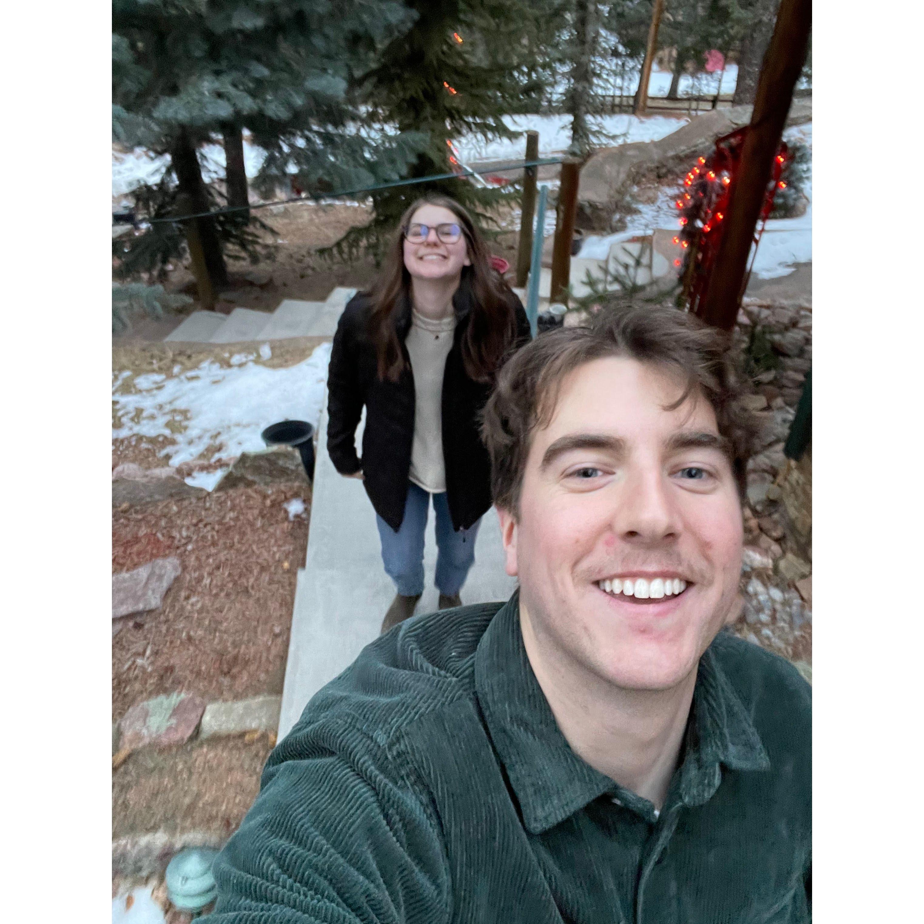 Dustin showing me around his granparents' house for the first time in January 2023!