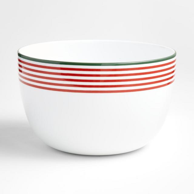 Holiday Stripe Large Mixing Bowl
