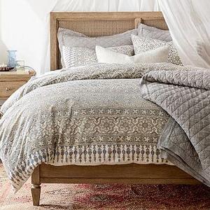 Belgian Flax Linen Diamond Quilt & Sham - Flagstone