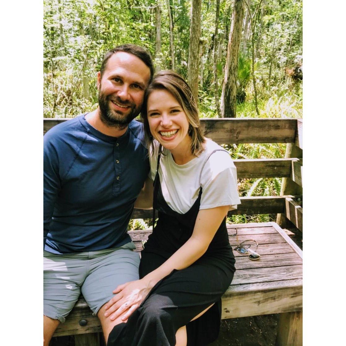 We got engaged in a nature preserve in Florida!