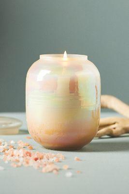 Iridescent Fresh Sea Salt & Driftwood Glass Jar Candle