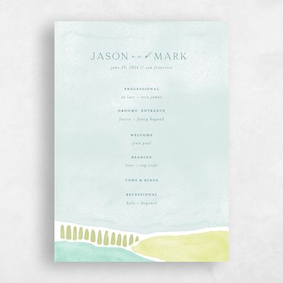 Blue Standard Wedding Program - Vallejo