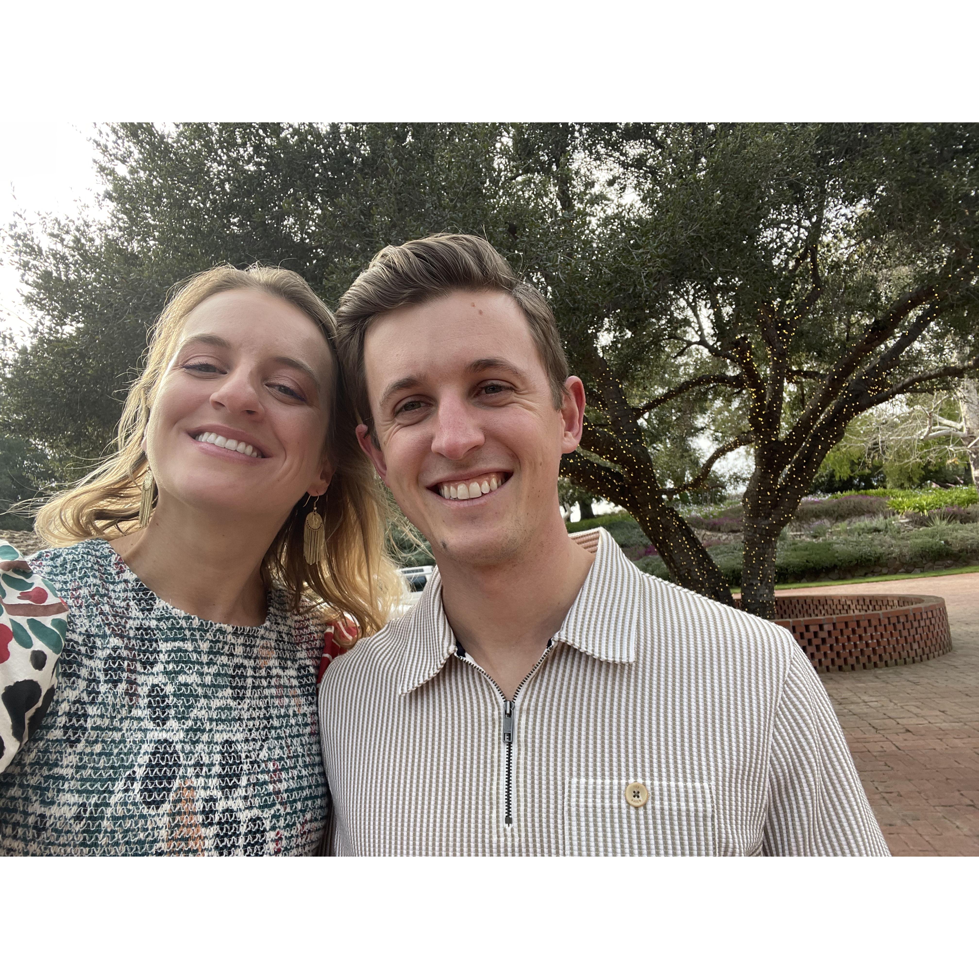 We toured Quail Ranch and knew it was where we wanted to be married. Mandatory selfie to document!