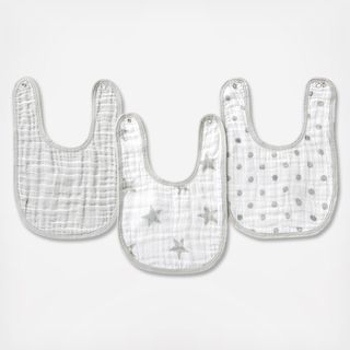 Essentials Assorted Snap Bib, Set of 3