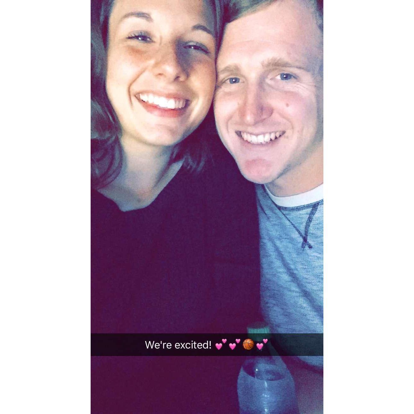 Our first live, Clippers basketball game!