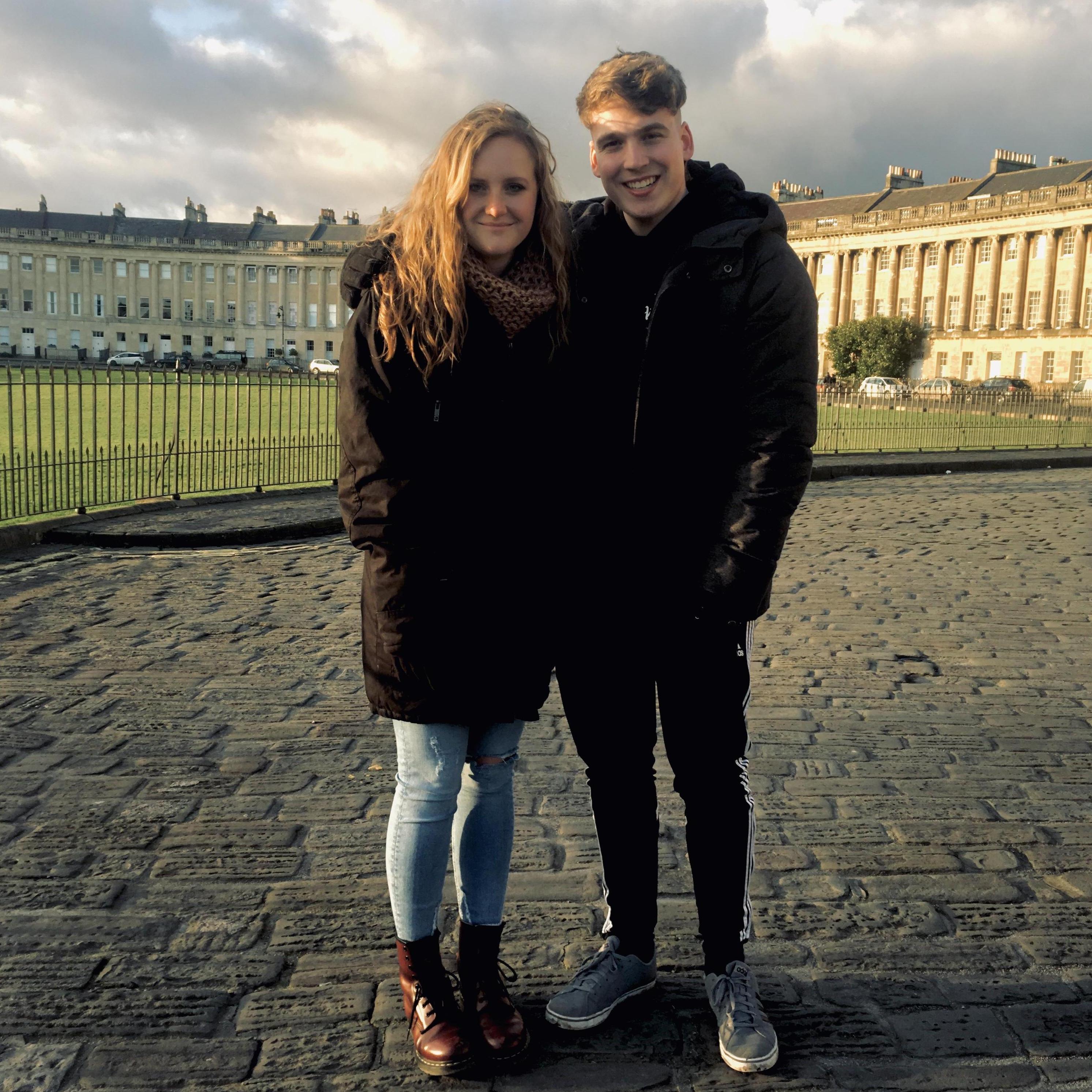 Bath, England / One of our first photos together as a couple - I was very jetlagged.