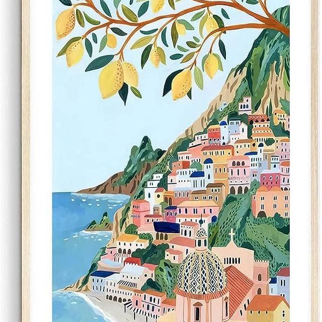 Positano, Amalfi Coast Art Print, Italy Art Print, Travel Gift, Travel Poster, Europe Print, Italian Coast, Italian Riviera, Housewarming (Unframed) (11x14)