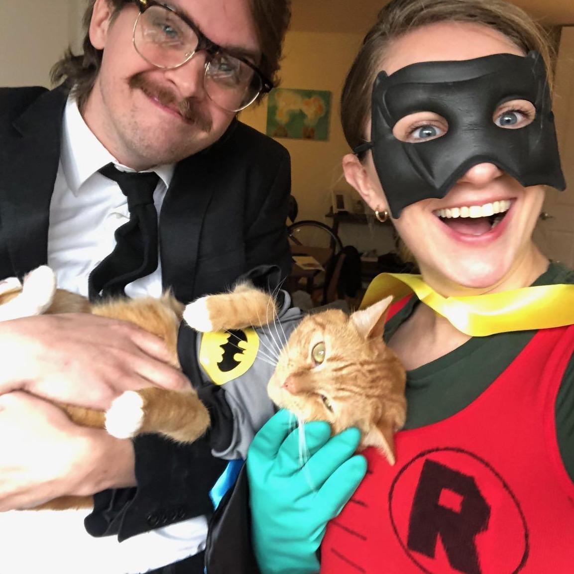 Batman, Robin, and Alfred