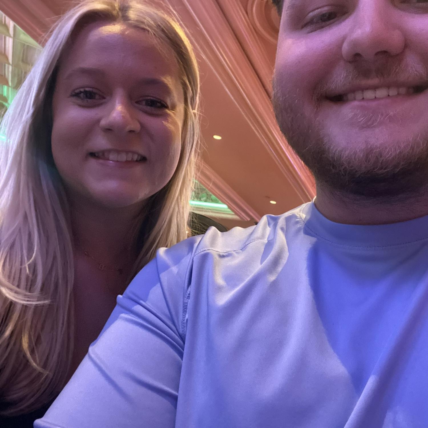 Our first photo- on our first date to the casino together