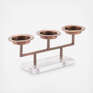 Lucite 3 Candle Holder
