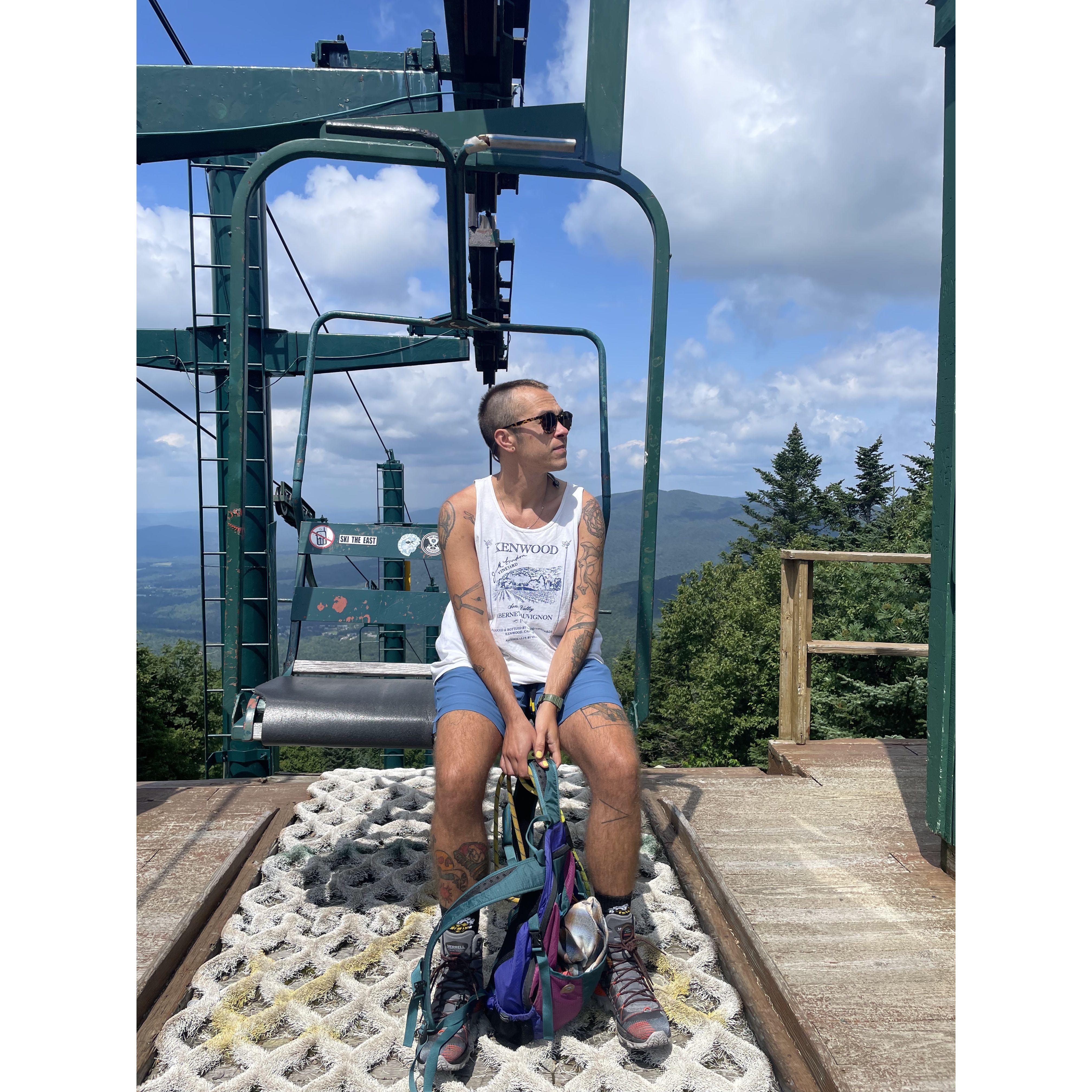 Atop Sugarbush Mountain