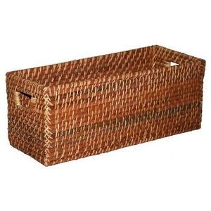Rattan Rectangle Basket Brown (10"x10") - Threshold™