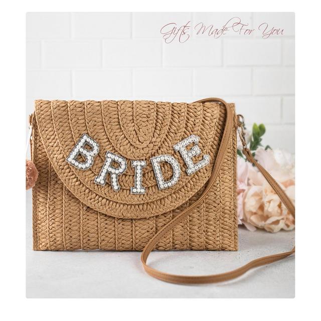 *See Notes for Personalization *Bridal Shower Gift for Bride to Be Engagement Gift Ideas Honeymoon Bride Straw Purse Bride Gift Ideas Wedding Gift Bride Mother's Day Gift