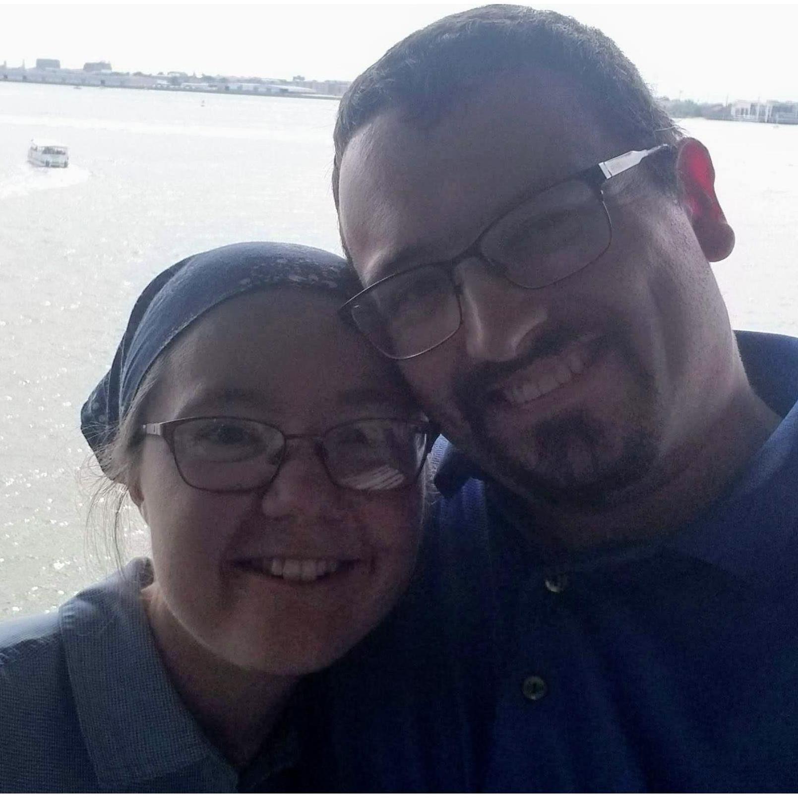 On the deck of the USS Yorktown in Mt. Pleasant, SC, part of our day trip there. After this, while waiting for dinner, is when Josh first said "I love you, Zandi."