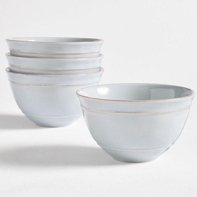 Cambria Stoneware Cereal Bowls, Set of 4 - Chambray