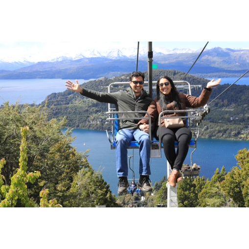 After the thrilling Eras Tour and chaos of Buenos Aires, we retreated to the calm mountains of Patagonia. This was the incredible view at the top of Cerro Campanario in Bariloche.