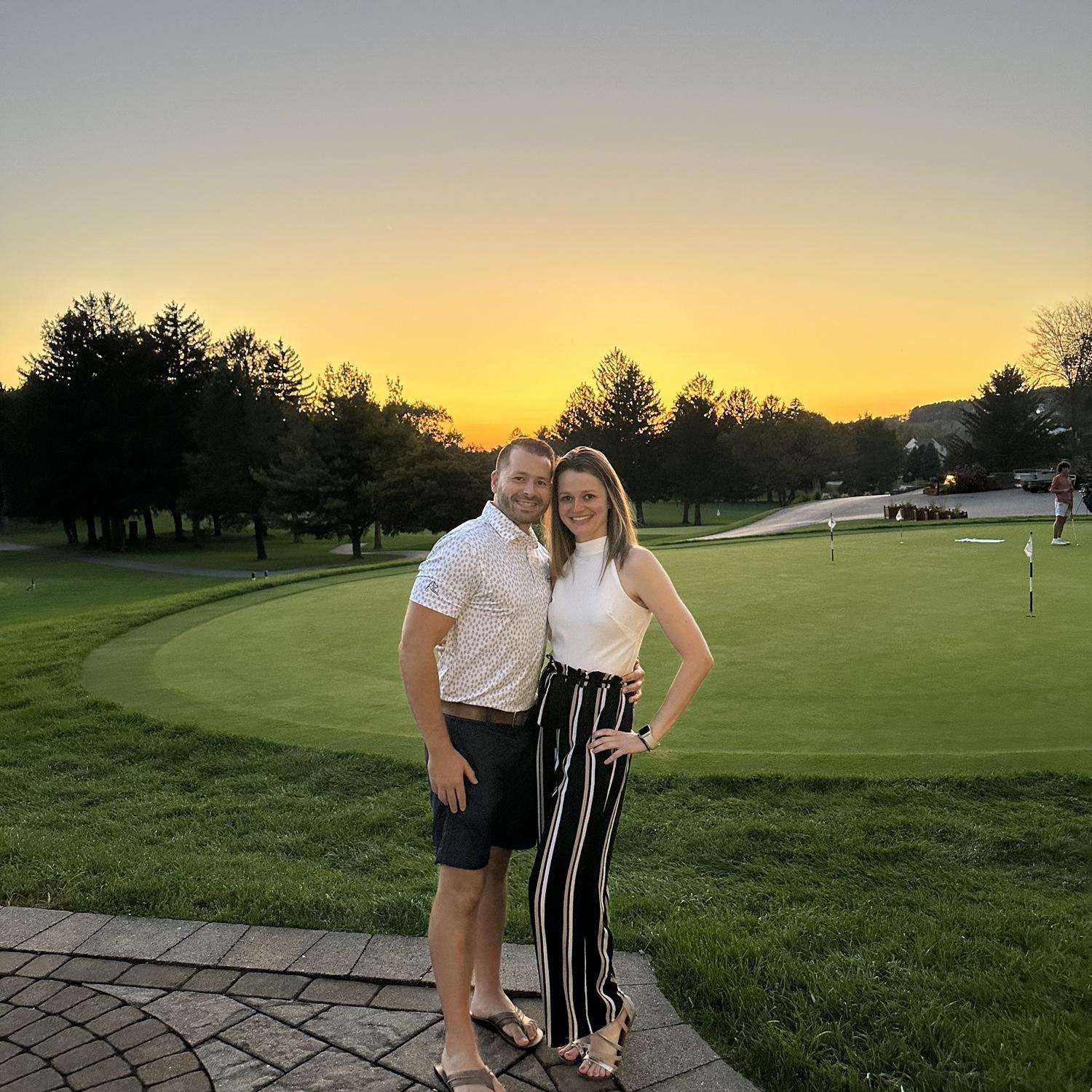 Dinner at the Hershey Country Club with Corey and Kylie!