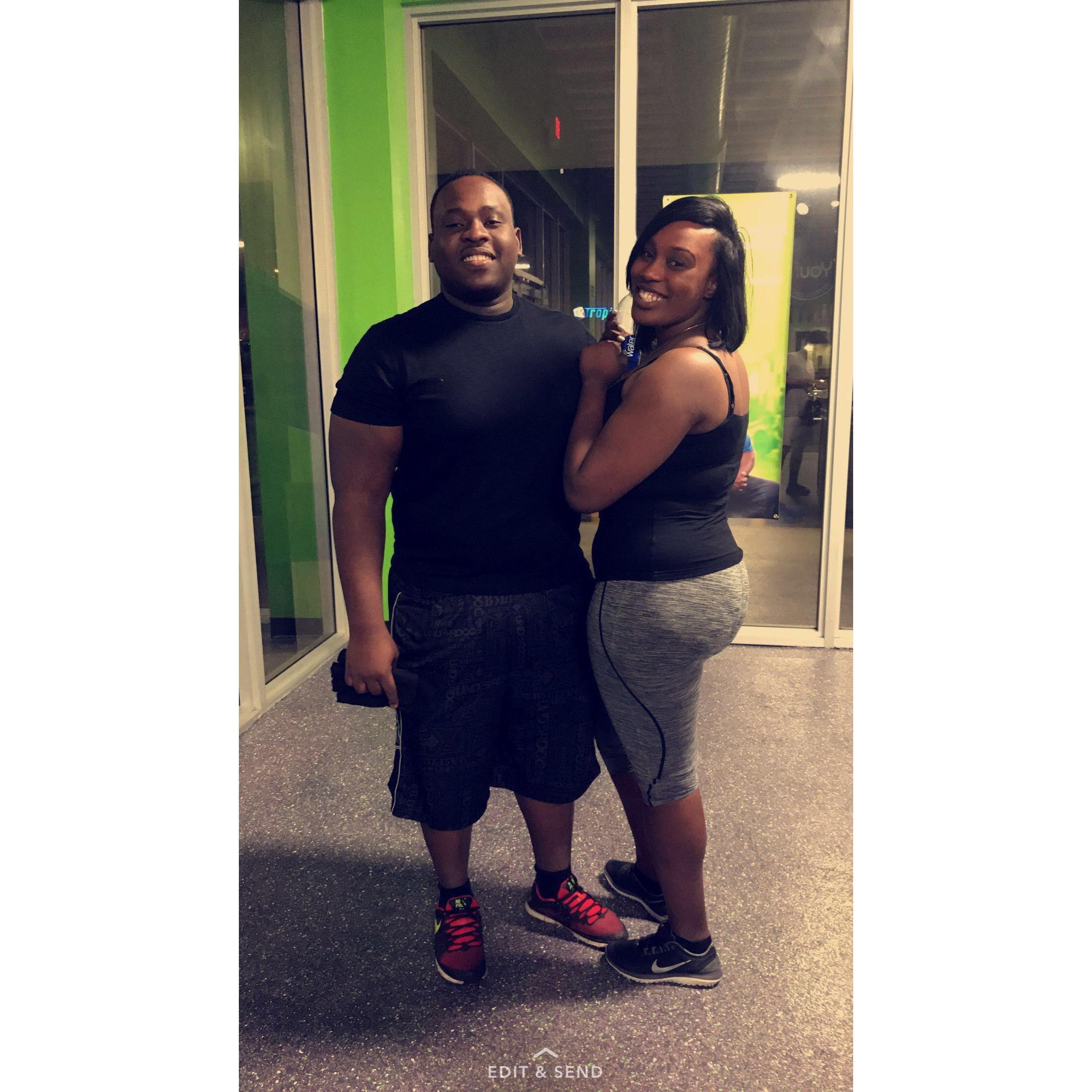 We work out together 😛😛😛😛