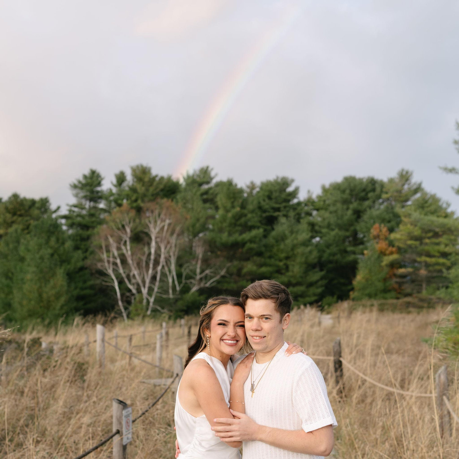I still can't believe God had a rainbow appear during our engagement photos?!