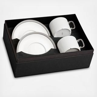 Soie Tressee Tea Cup and Saucer, Set of 2