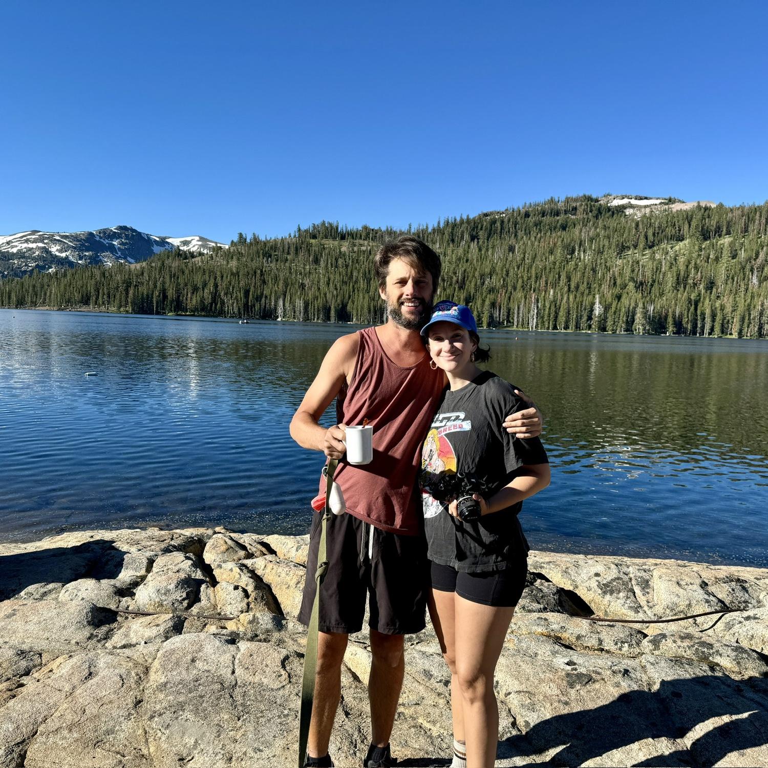 Celebrating the completion of Erik’s master’s degree at Caples Lake
