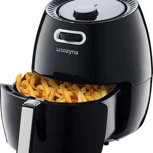 Air Fryer XL by Cozyna (5.8QT) with airfryer cookbook (over 50 recipes) and a basket divider