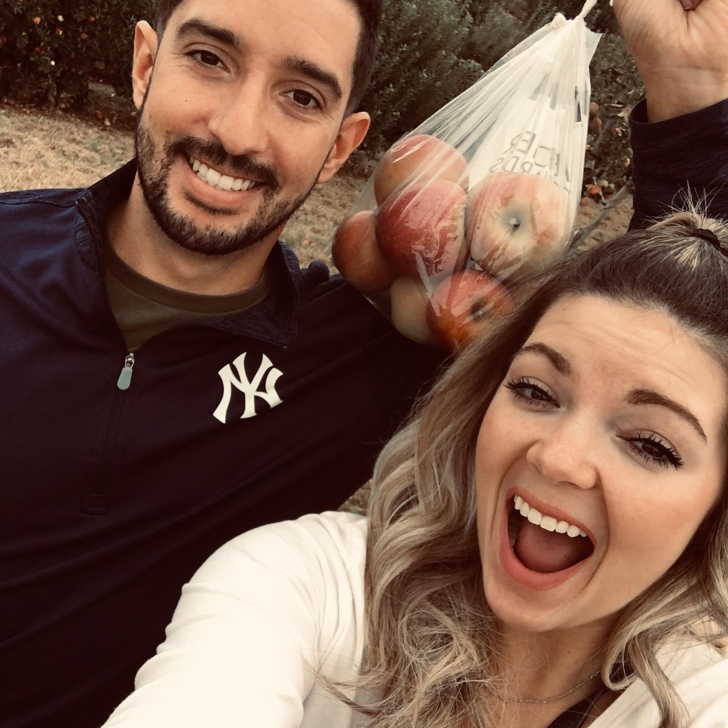 When we went apple picking the first year we started dating.