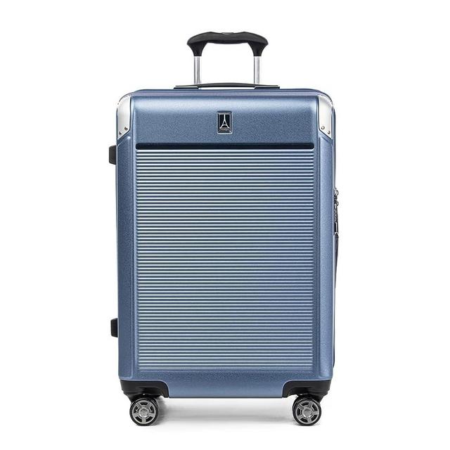 Travelpro Platinum Elite Hardside Expandable Spinner Wheel Luggage TSA Lock Hard Shell Polycarbonate Suitcase, Dark Sky Blue, Checked-Medium 25-Inch