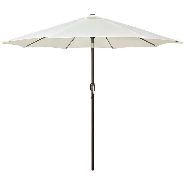Blissun 9' Outdoor Patio Umbrella, Outdoor Table Umbrella, Yard Umbrella, Market Umbrella with 8 Sturdy Ribs, Push Button Tilt and Crank