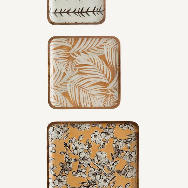 Acacia Wood Tray Set