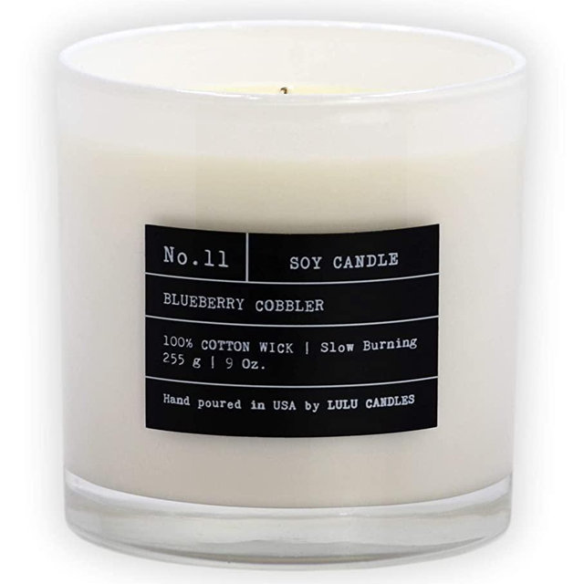 Lulu Candles | Blueberry Cobbler | Luxury Scented Soy Jar Candle | Hand Poured in The USA | Highly Scented & Long Lasting | 9 Oz. NO LID/NO Box