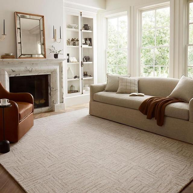 Loloi Chris Loves Julia Polly Collection POL-08 Smoke/Sand 5'-0" x 7'-6" Area Rug