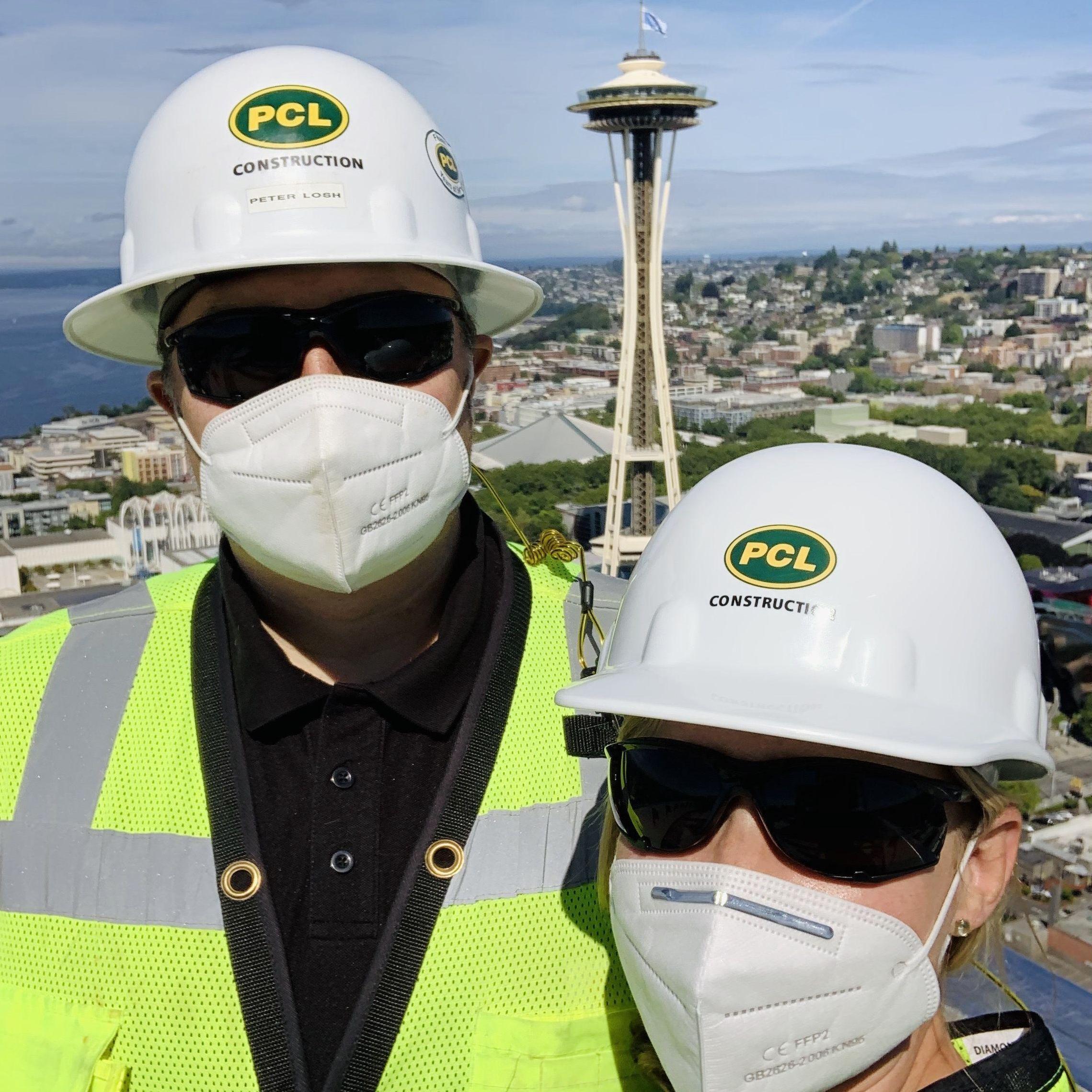 Visiting Peter's PCL project, Spire Seattle, first month of dating.