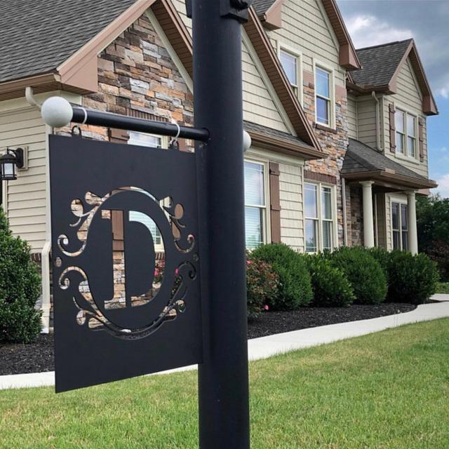 Metal Monogram Garden Flag, Personalized Gift, Gift for Couple, Gift for Her, Housewarming Gift, Christmas Gift, Unique Gift, Hostess Gift