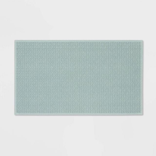 20"x34" Antimicrobial Bath Mat Aqua - Total Fresh