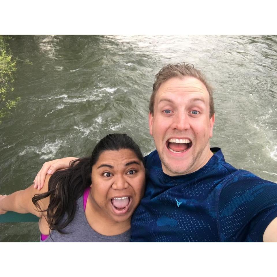 After a walk on the Greenbelt just being silly
