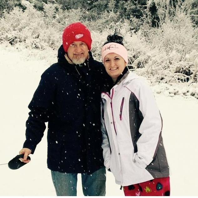 My dad (Bart) and I in the snow in Idaho.