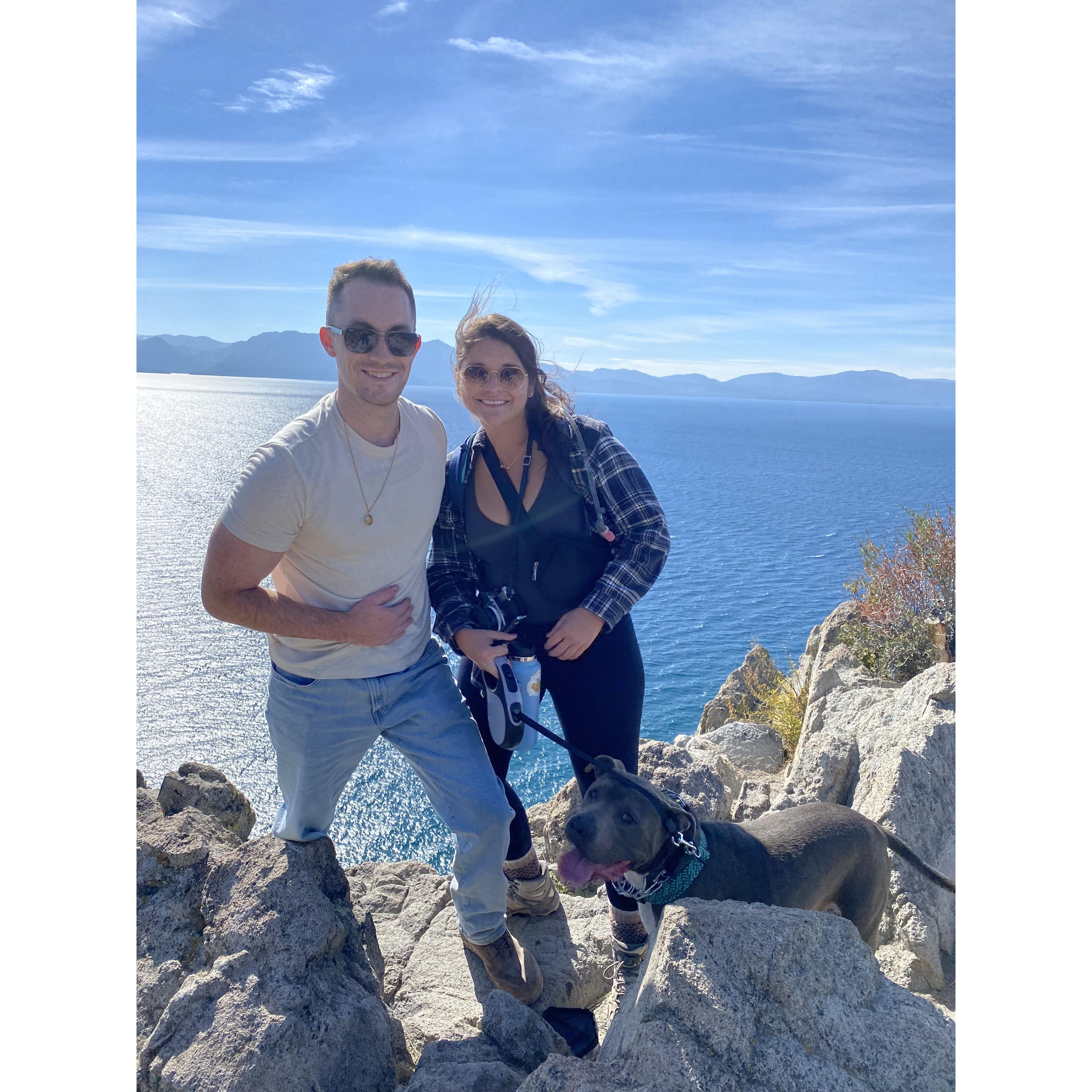 On a hike in Lake Taho